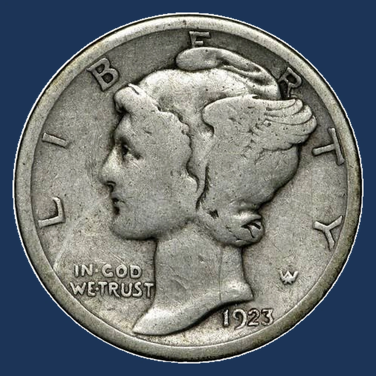 1923 Mercury Dime: Doubled Die Obverse