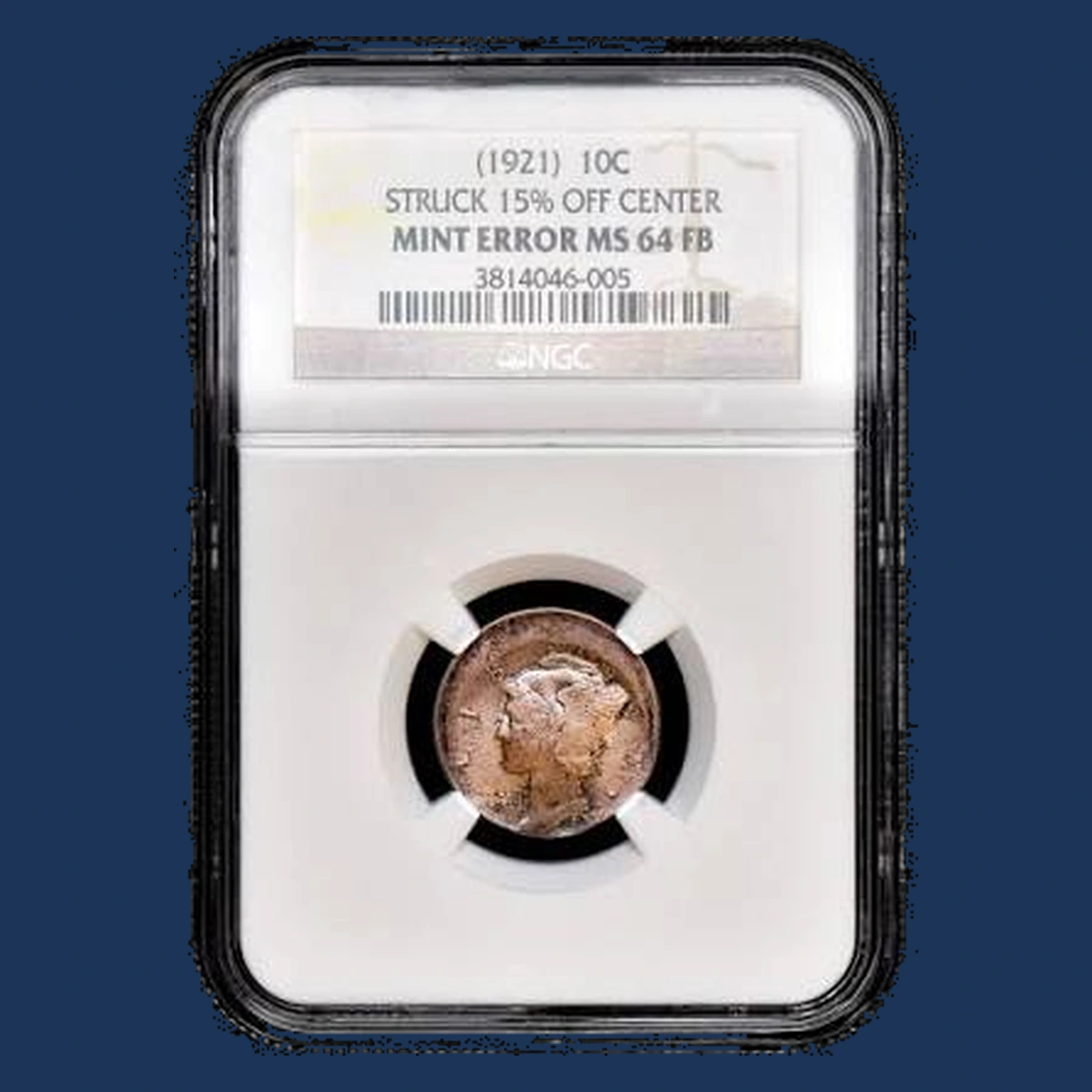 1921 Mercury Dime: Off-Center Strike