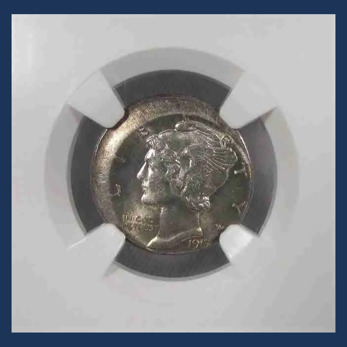 1917 Mercury Dime: Off-Center Strike