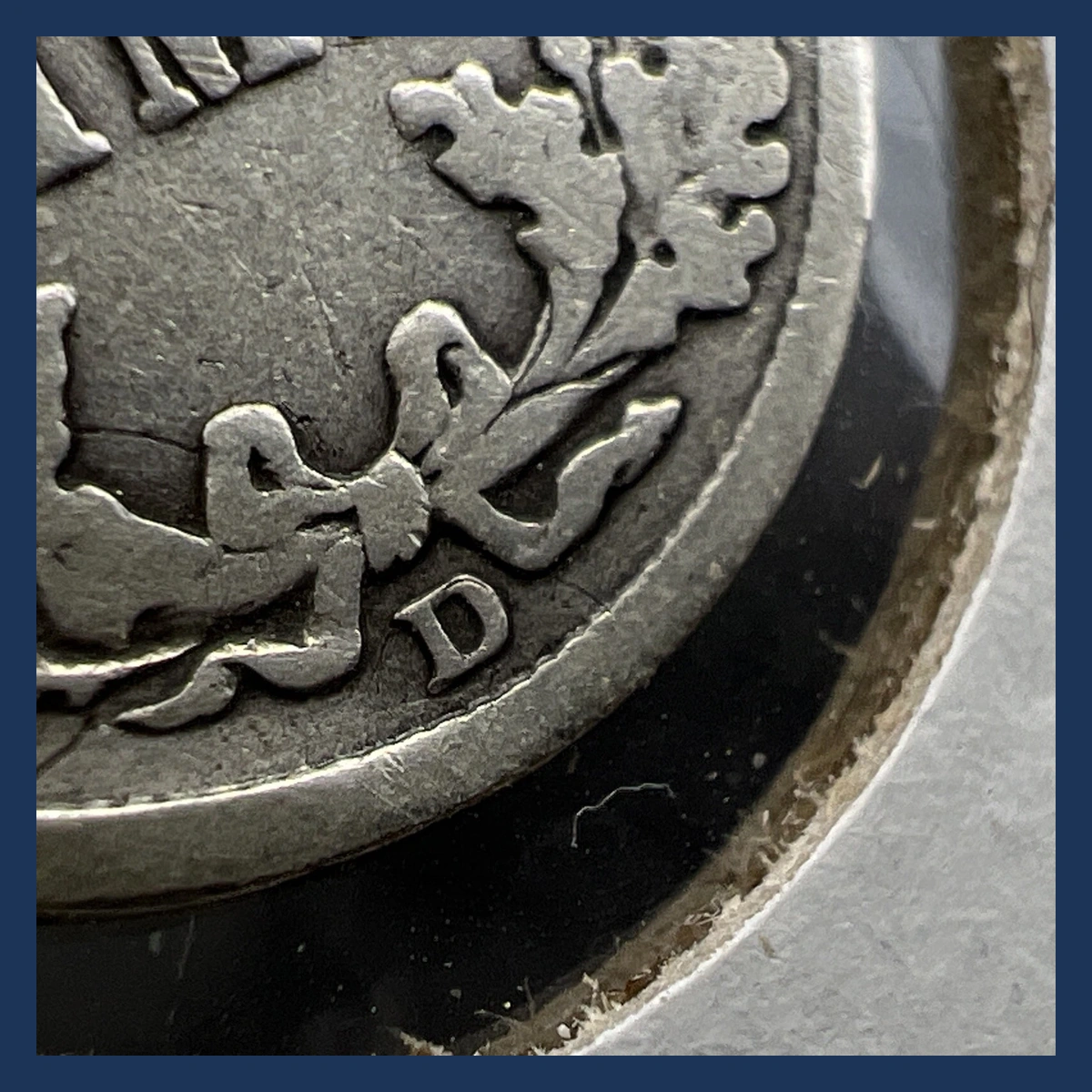 1912 Barber Dime: Repunched Mintmark
