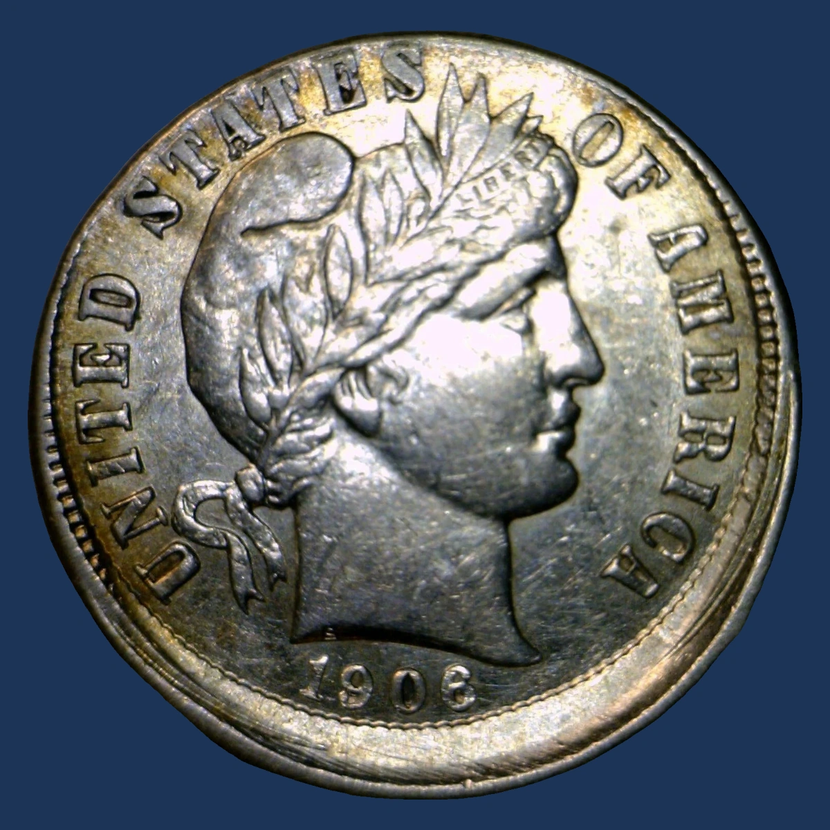 1906 Barber Dime: Off-Center Strike