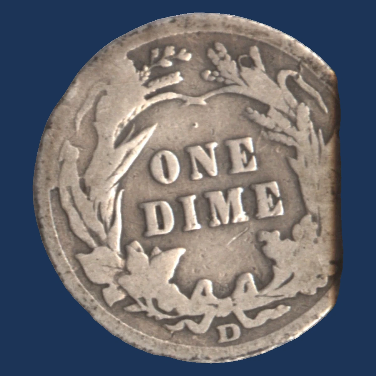 1906 Barber Dime: Die Break / Cud
