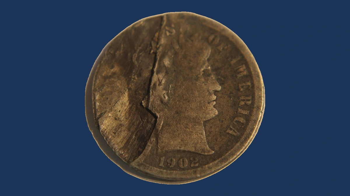 1902 Barber Dime: Lamination