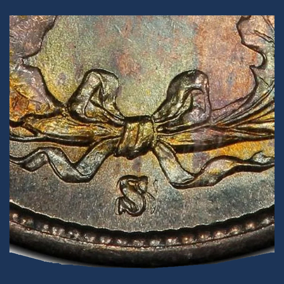 1893 Barber Dime: Repunched Mintmark