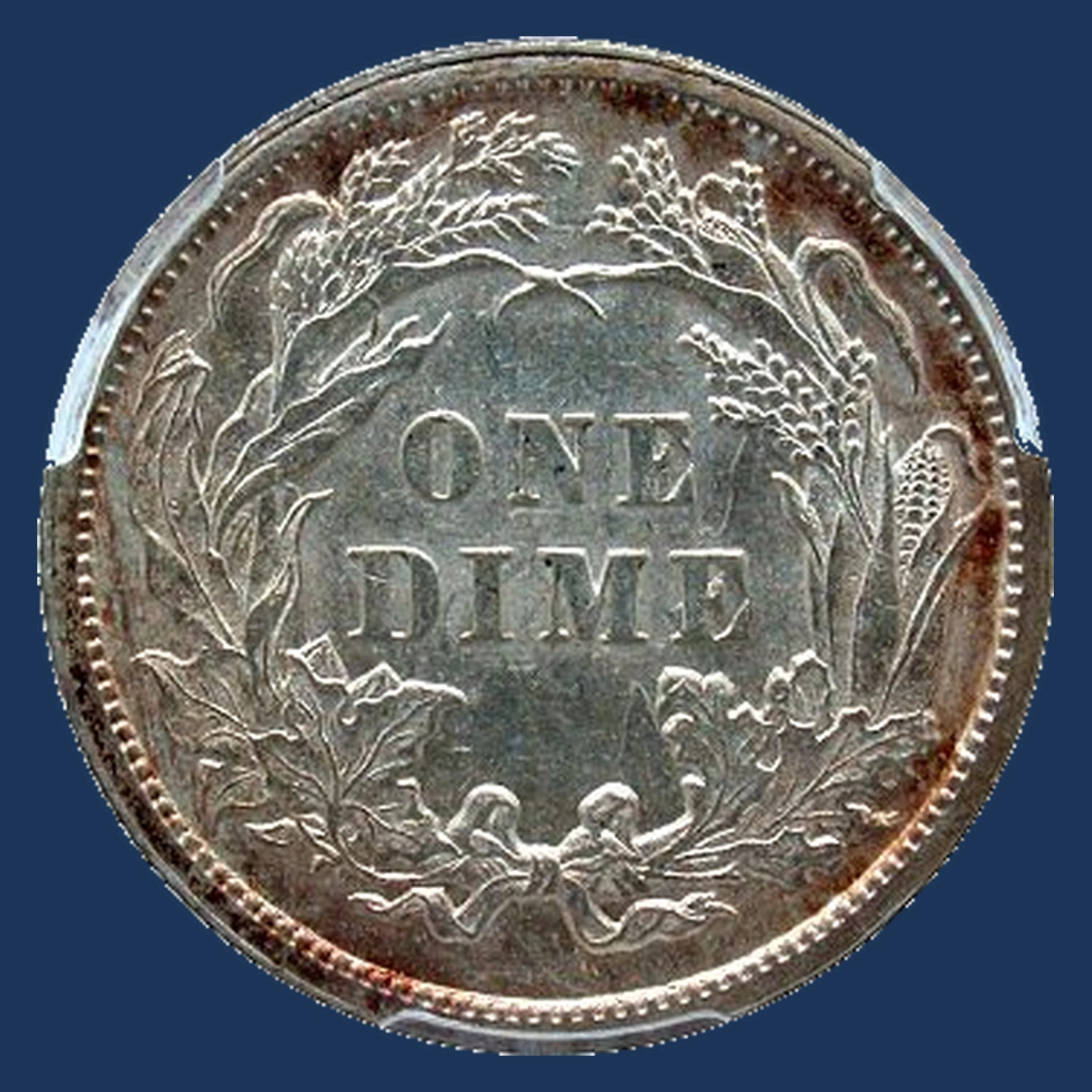 1891 Liberty Seated Dime: Clashed Dies