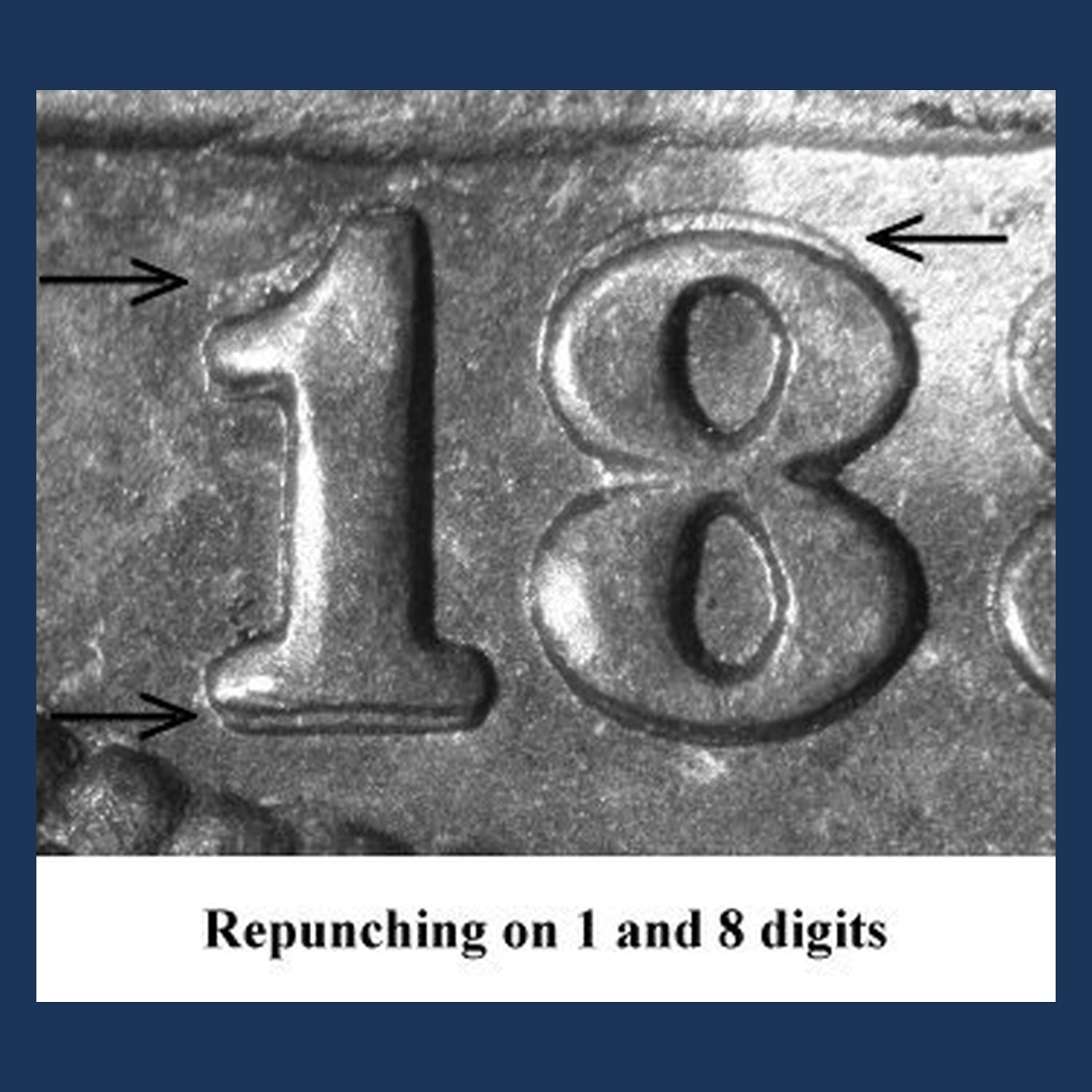 1885 Liberty Seated Dime: Repunched Date