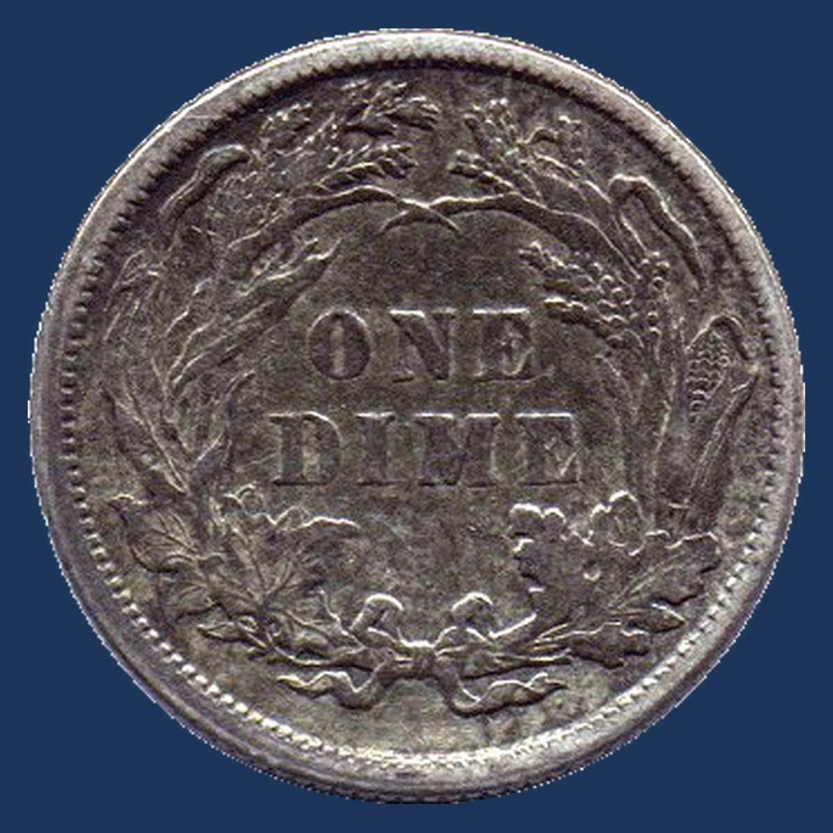 1883 Liberty Seated Dime: Die Crack / Die Chip