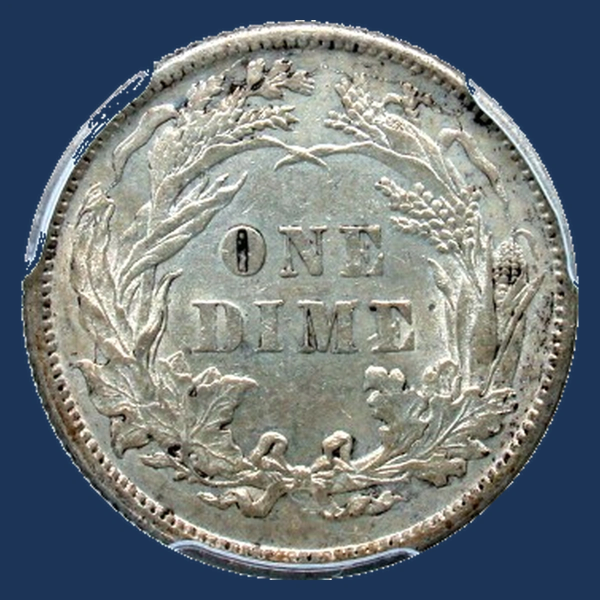 1882 Liberty Seated Dime: Die Crack / Die Chip
