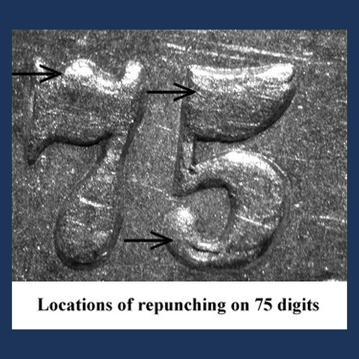 1875 Liberty Seated Dime: Repunched Date