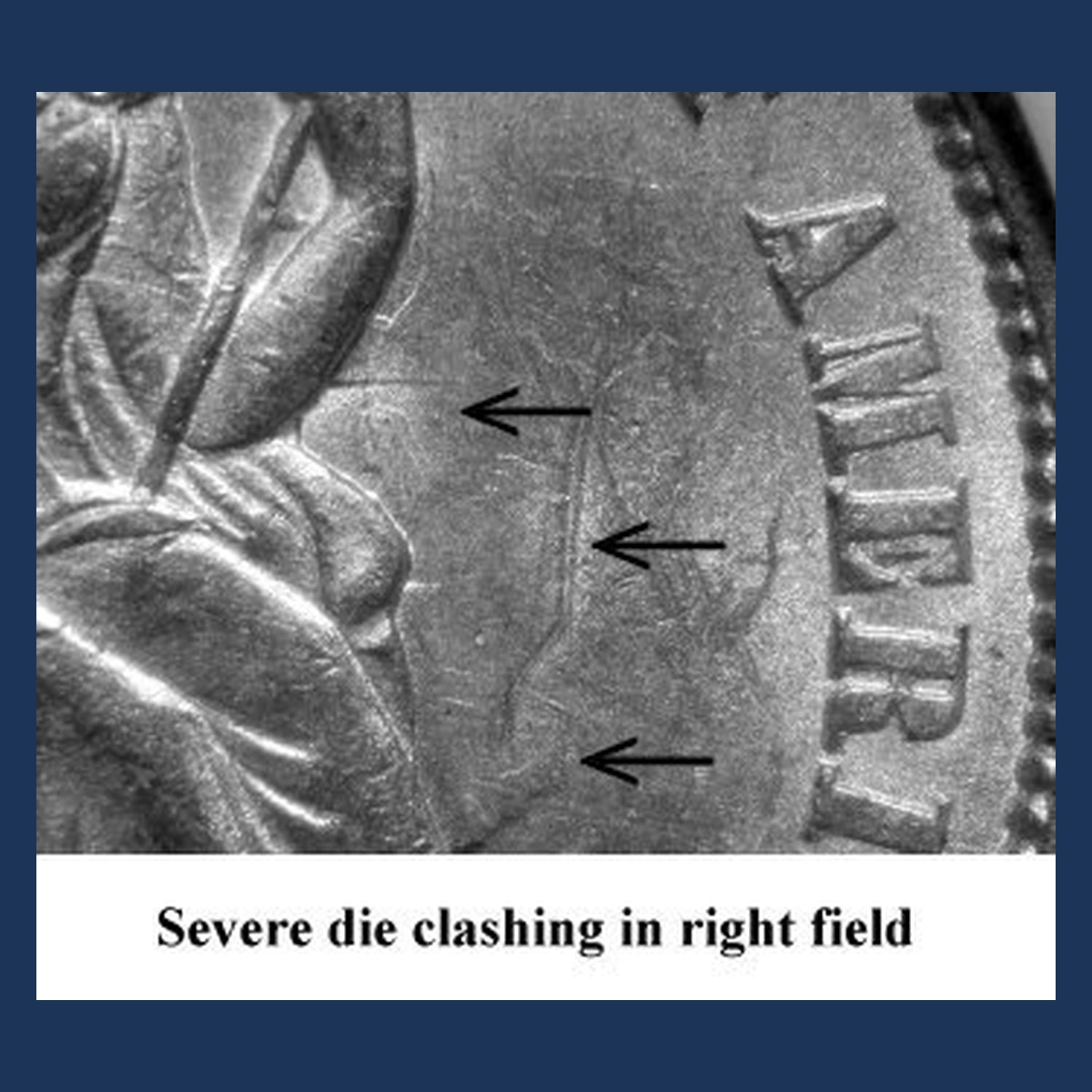 1868 Liberty Seated Dime: Clashed Dies