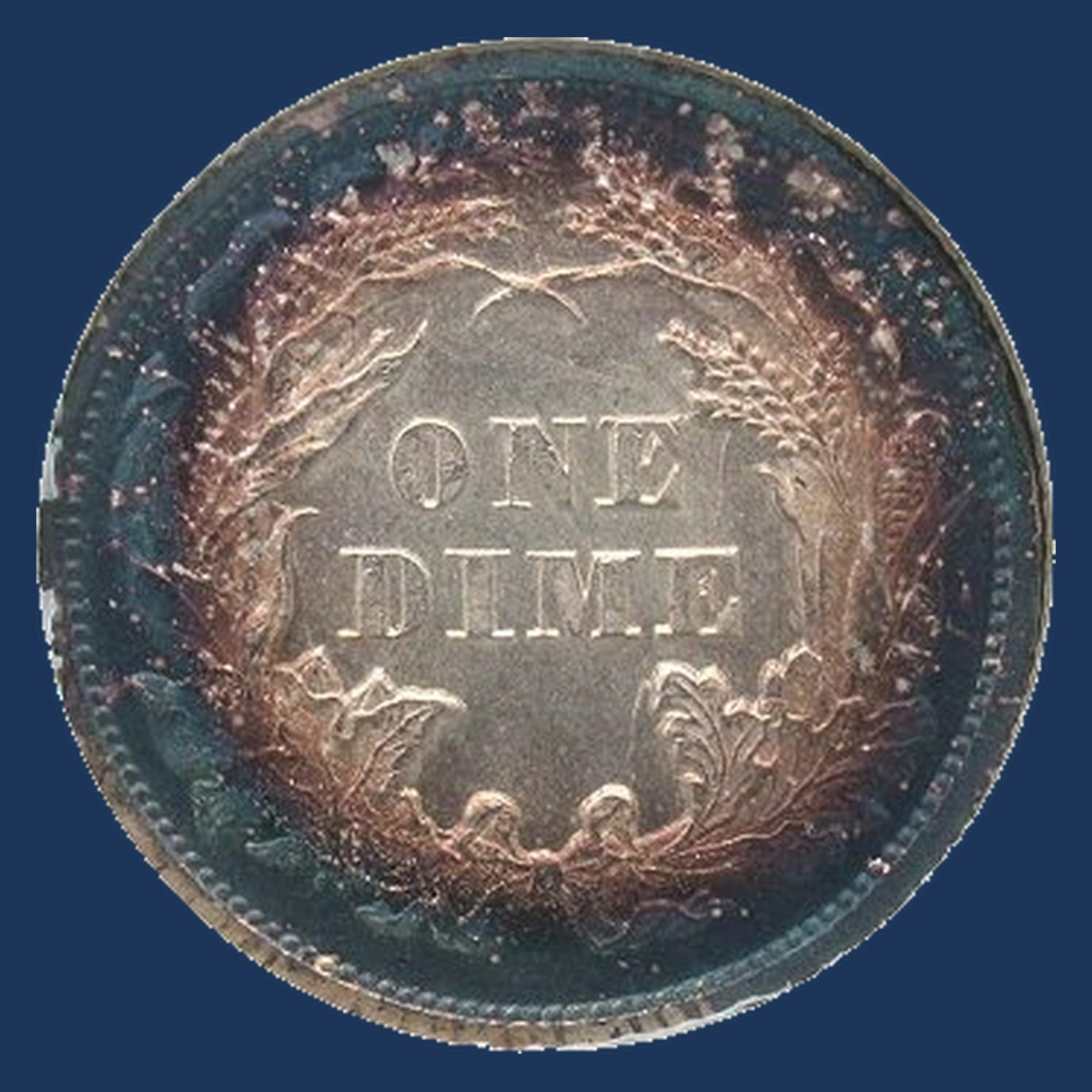 1866 Liberty Seated Dime: Die Clash