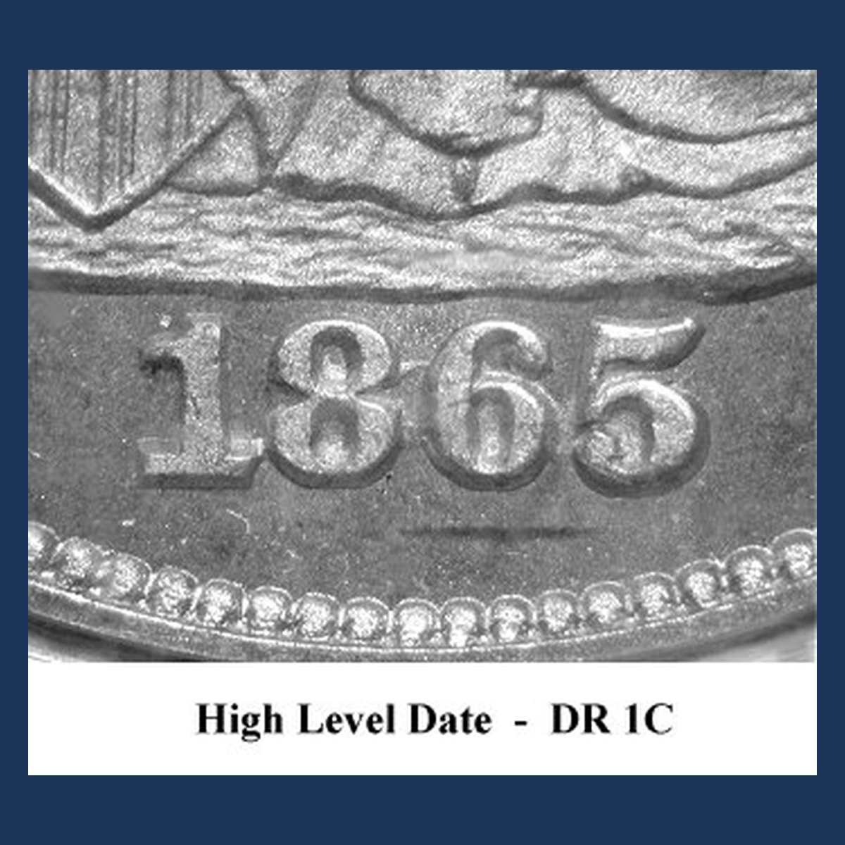 1865 Liberty Seated Dime: Repunched Date