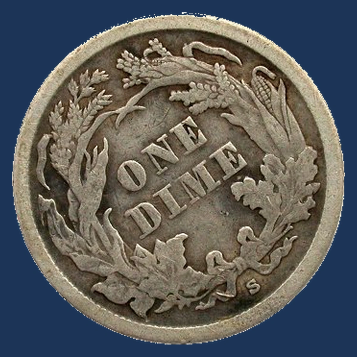 1862 Liberty Seated Dime: Rotated Dies