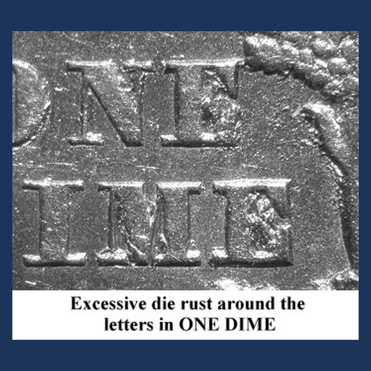 1861 Liberty Seated Dime: Rusted-Die Surface Variety