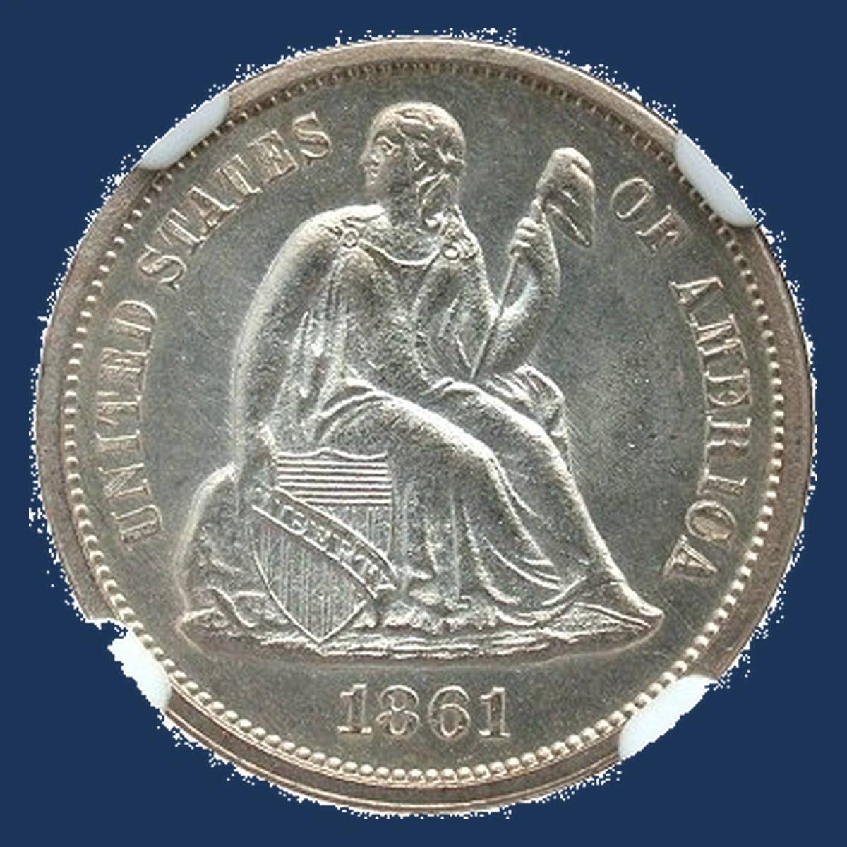 1861 Liberty Seated Dime: Doubled Die Obverse