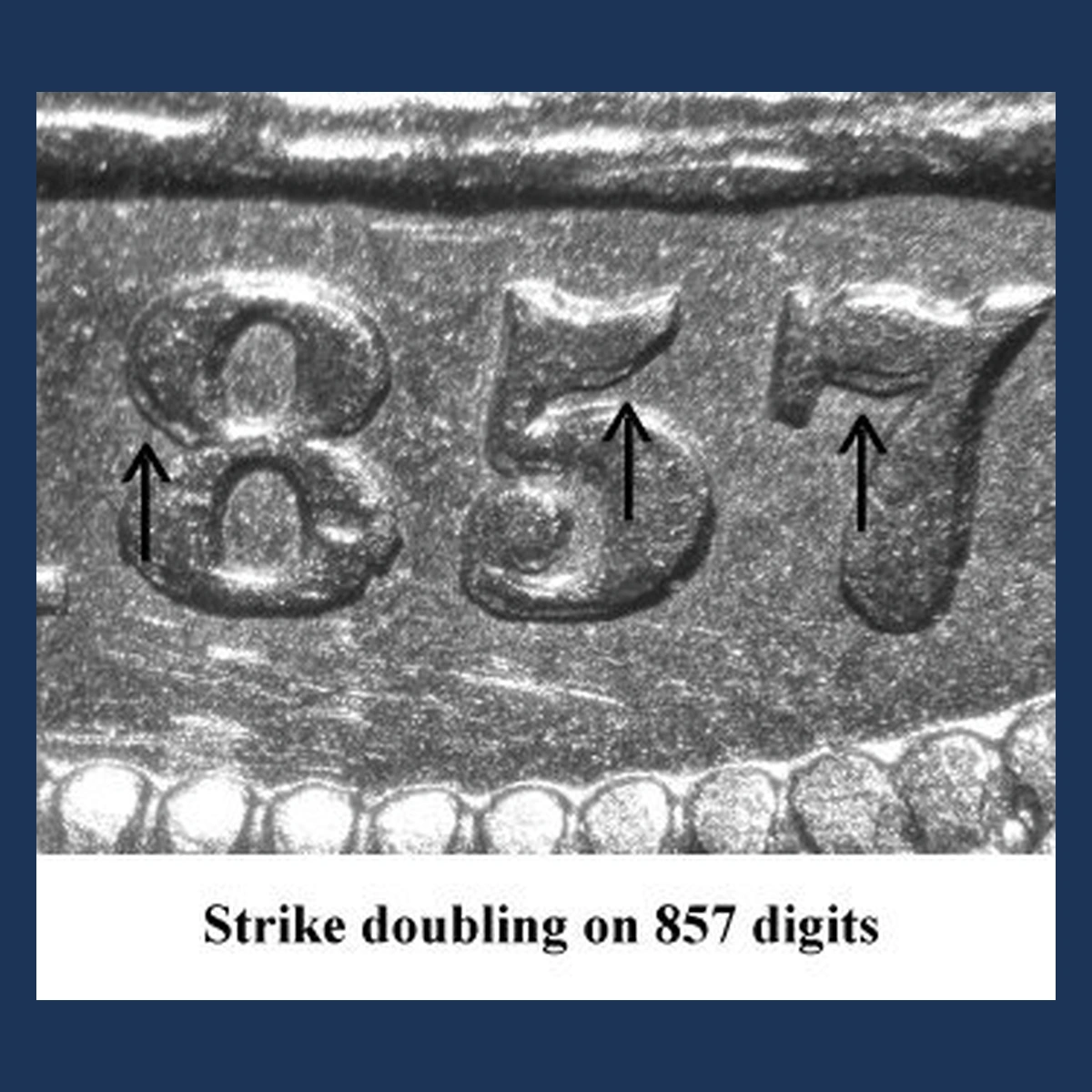 1857 Liberty Seated Dime: Machine Doubling