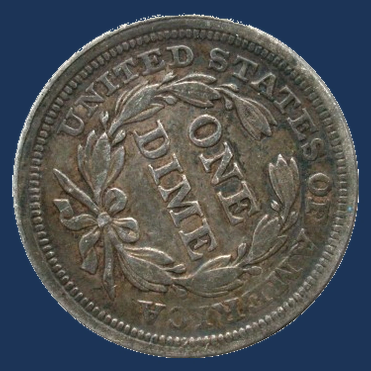 1854 Liberty Seated Dime: Rotated Dies