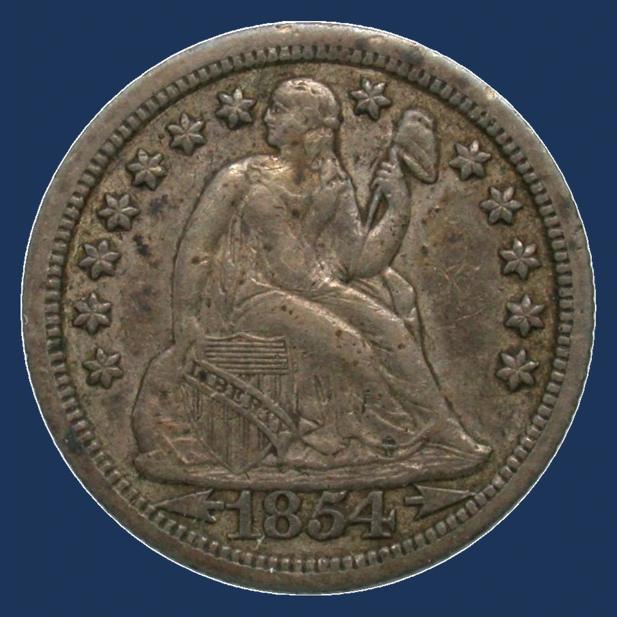 1854 Liberty Seated Dime: Doubled Die Obverse