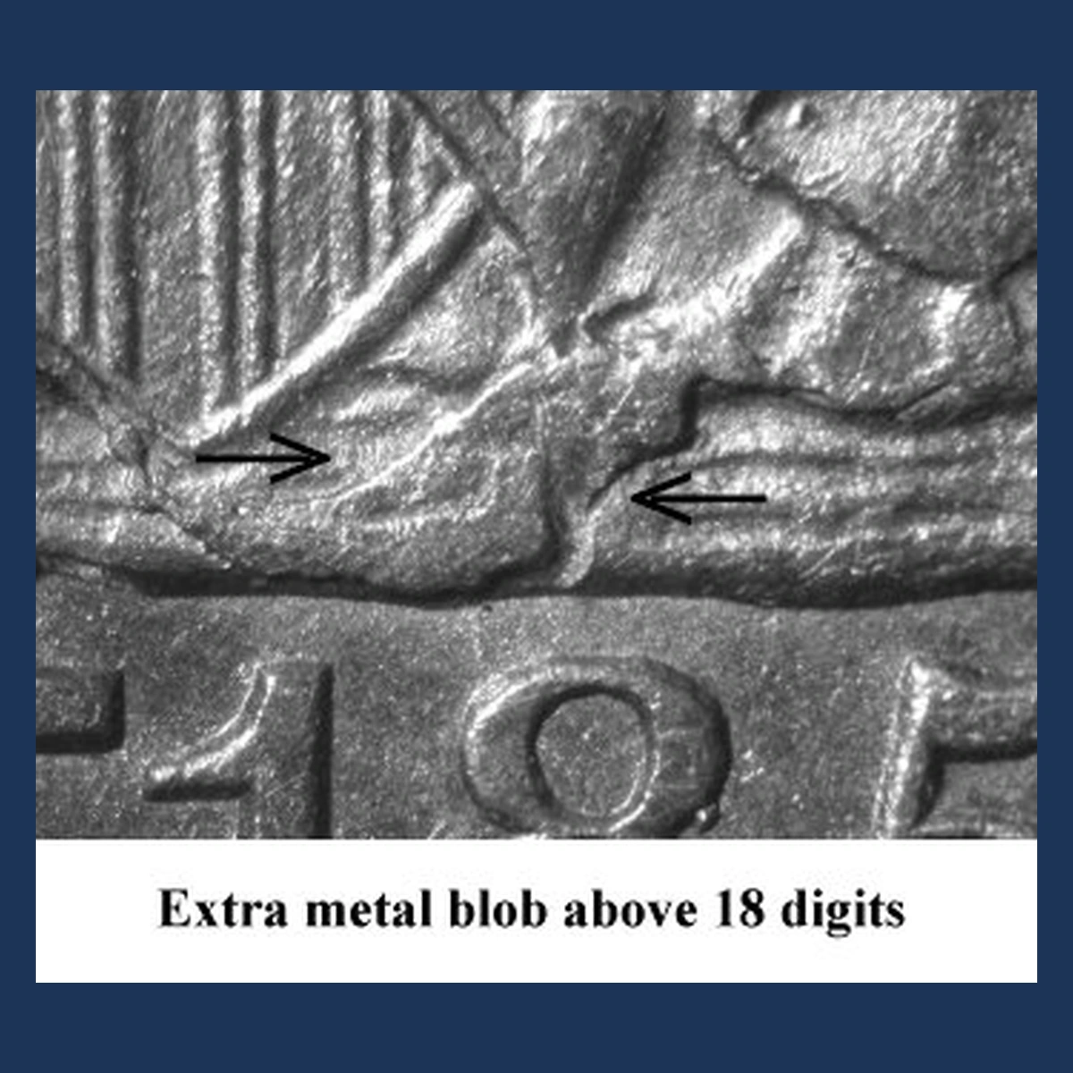 1853 Liberty Seated Dime: Die Crack / Die Chip