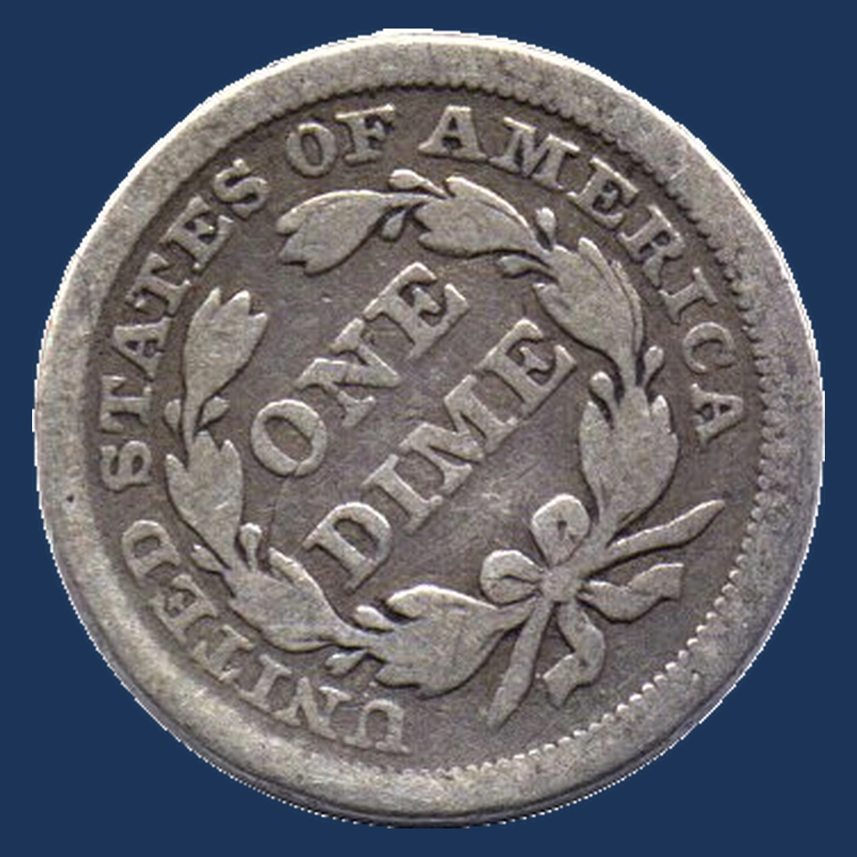 1853 Liberty Seated Dime: Rotated Dies