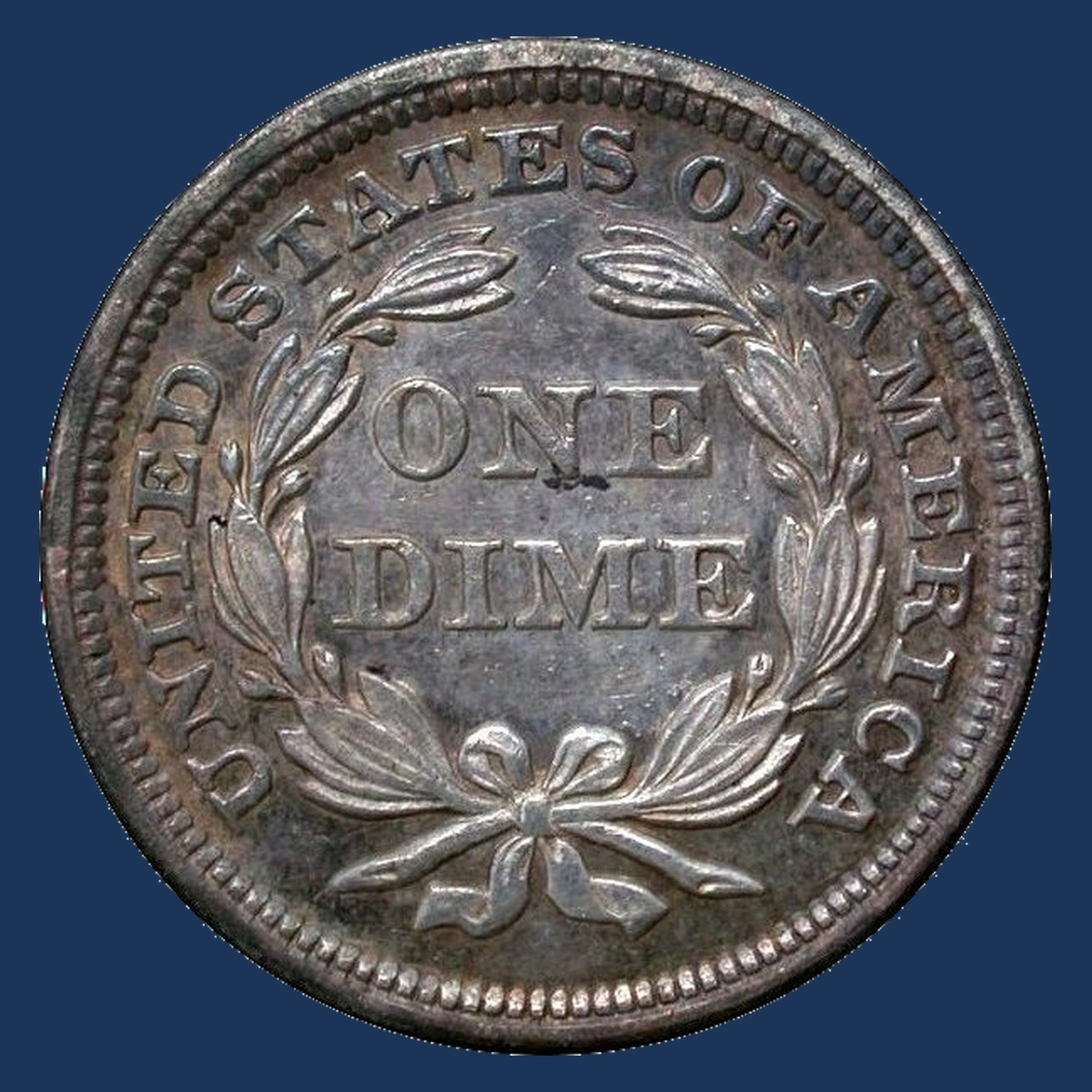 1853 Liberty Seated Dime: Doubled Die Reverse