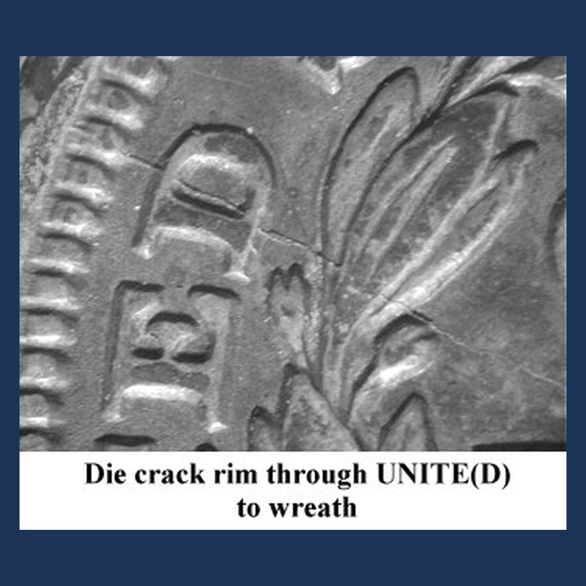 1849 Liberty Seated Dime: Die Crack / Die Chip