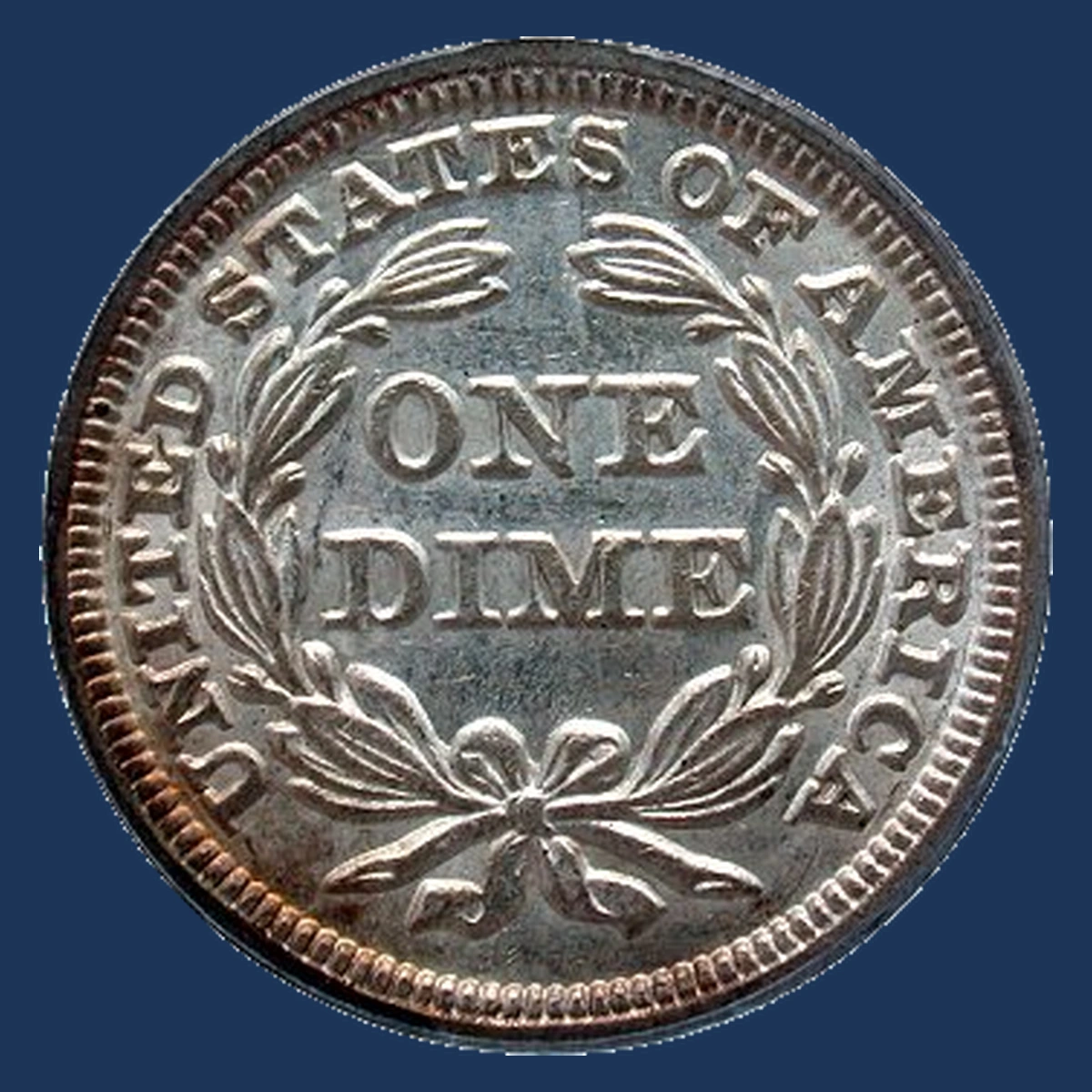 1848 Liberty Seated Dime: Die Crack