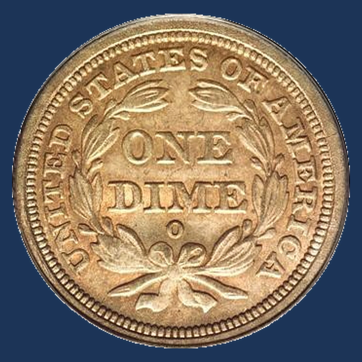 1843 Liberty Seated Dime: Die Crack
