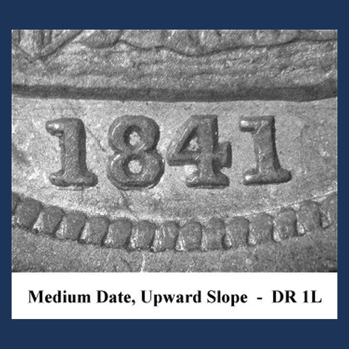 1841 Liberty Seated Dime: Repunched Date