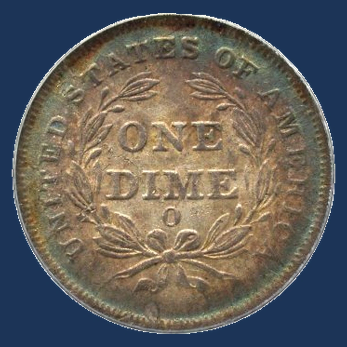 1841 Liberty Seated Dime: Die Crack / Die Chip