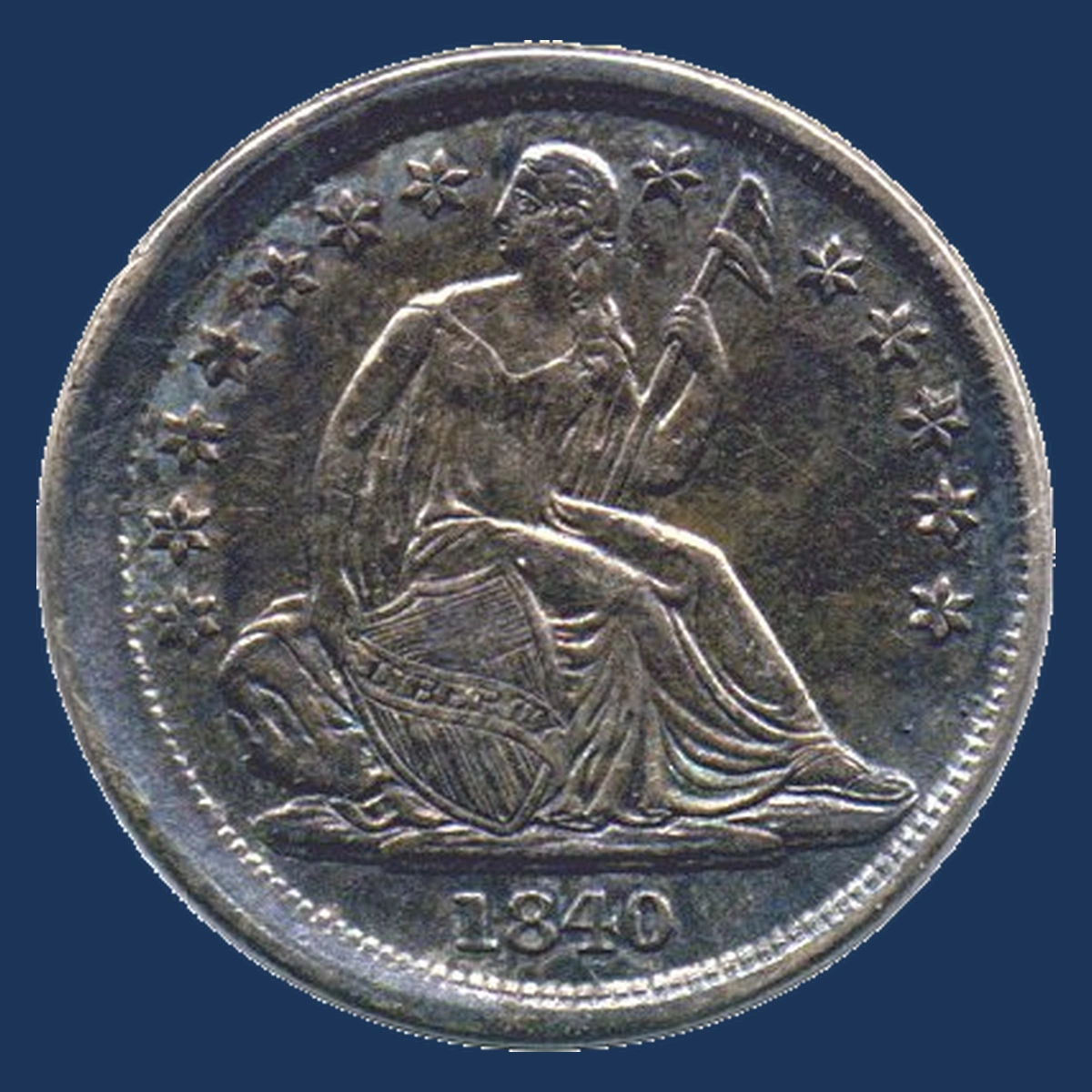 1840 Liberty Seated Dime: Broadstrike