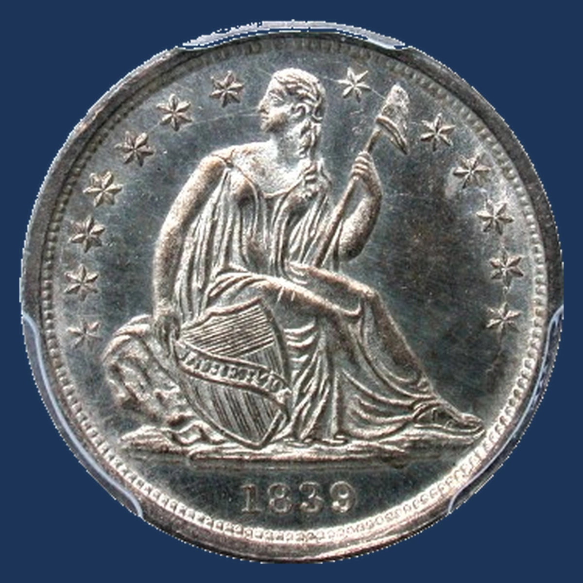 1839 Liberty Seated Dime: Die Crack / Die Chip