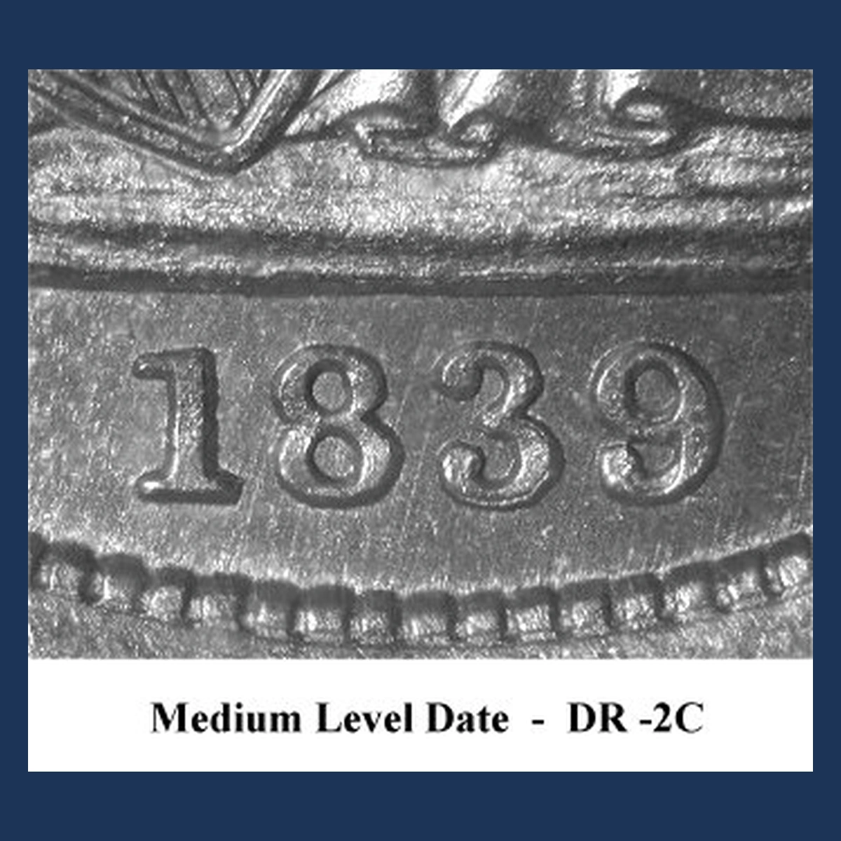 1839 Liberty Seated Dime: Repunched Date