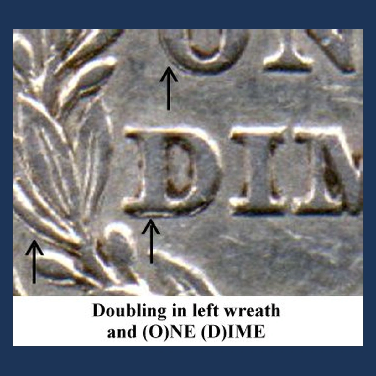 1838 Liberty Seated Dime: Doubled Die Reverse
