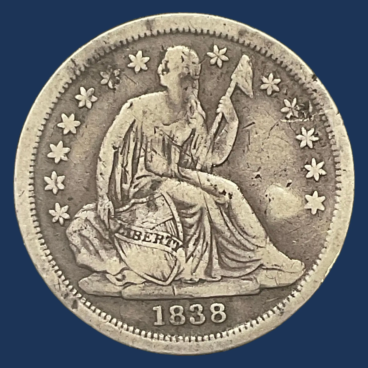 1838 Liberty Seated Dime: Rotated Dies