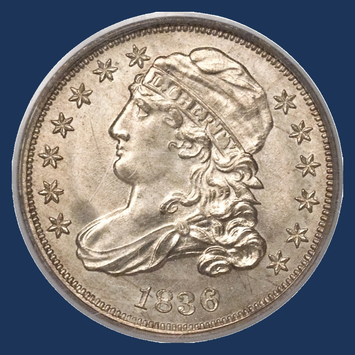 1836 Capped Bust Dime: Repunched Date
