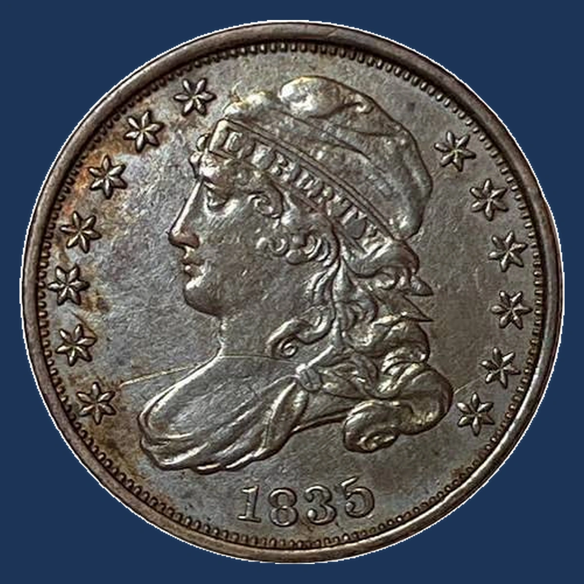 1833 Capped Bust Dime: Rotated Dies