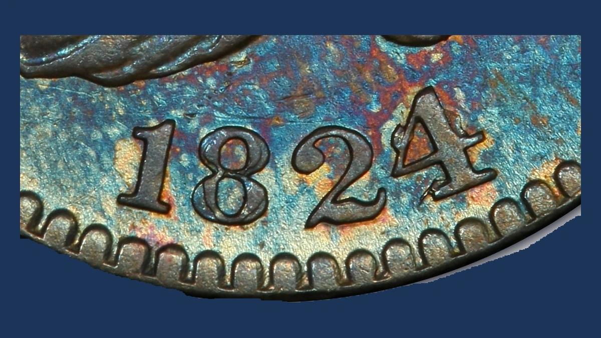 1824 Capped Bust Dime: Overdate