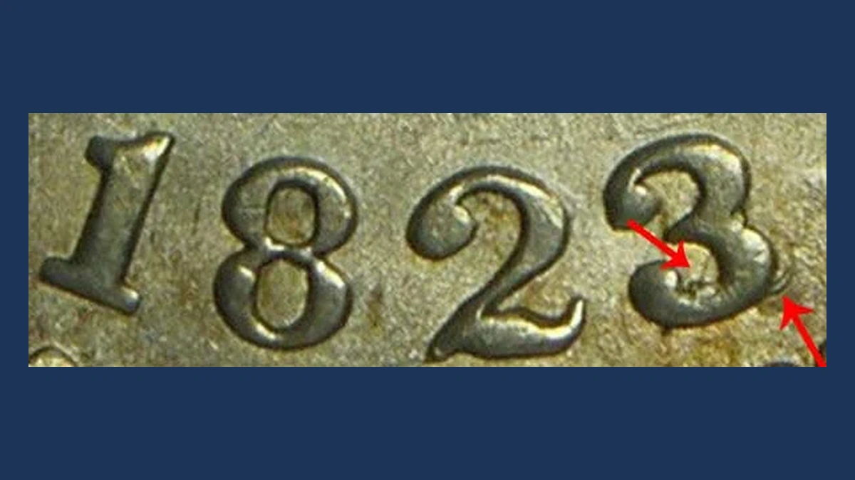 1823 Capped Bust Dime: Overdate