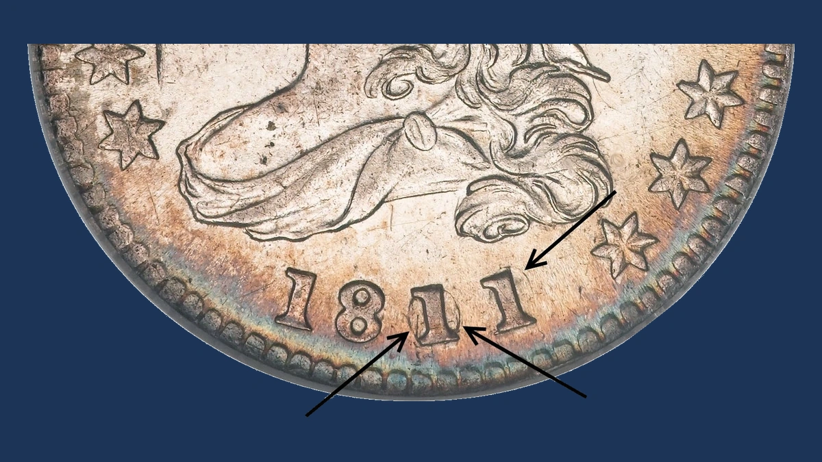 1811 Capped Bust Dime: Overdate