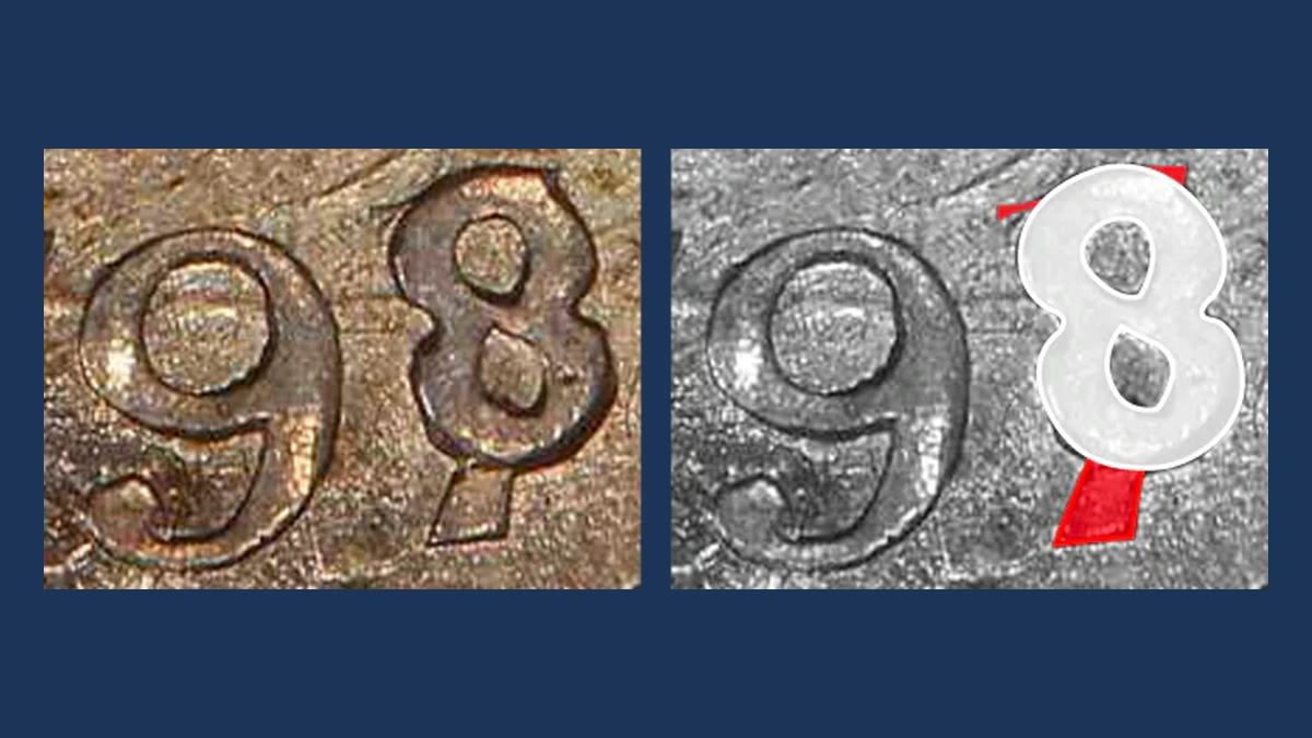 1798 Draped Bust Dime: Overdate