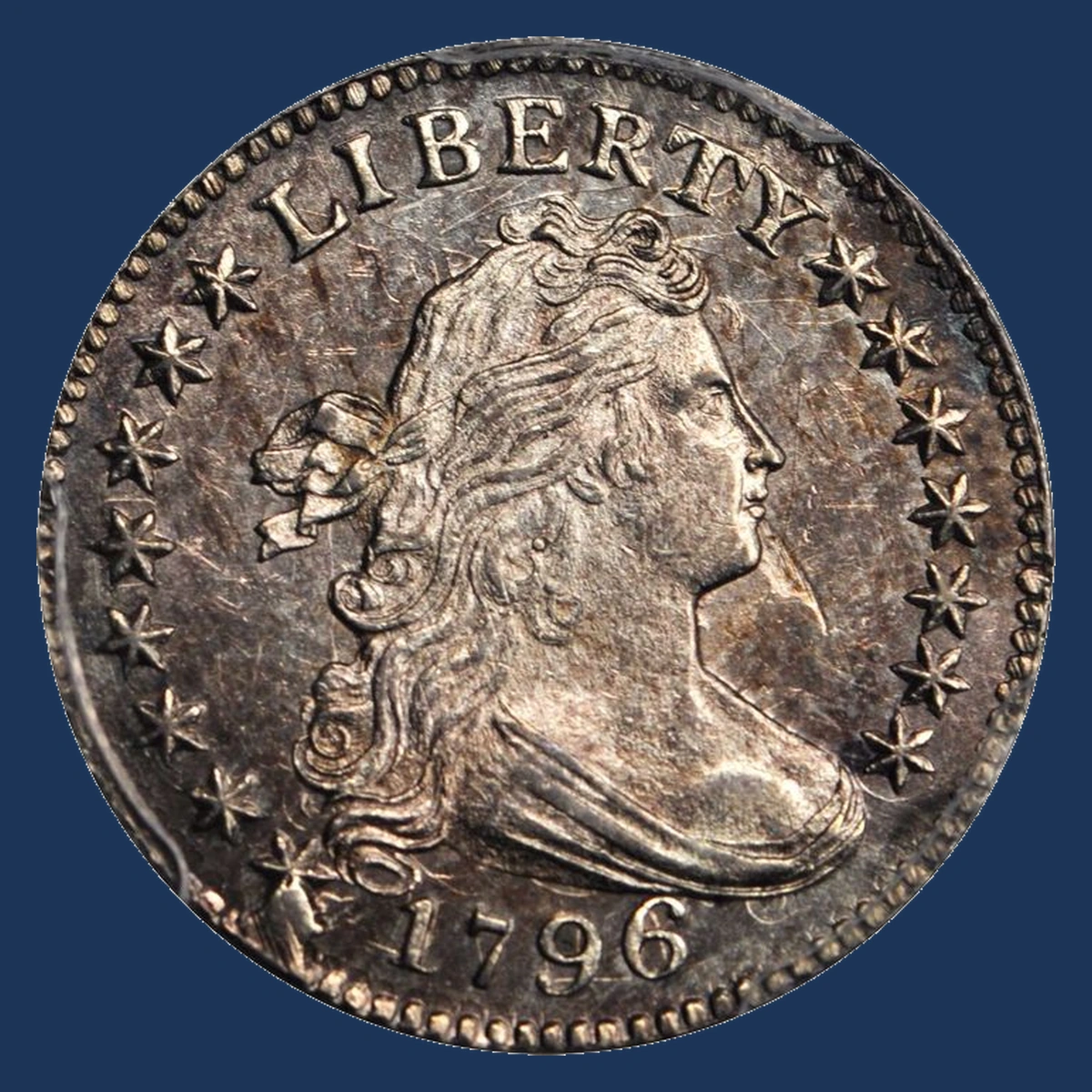 1796 Draped Bust Dime: Planchet Flaw