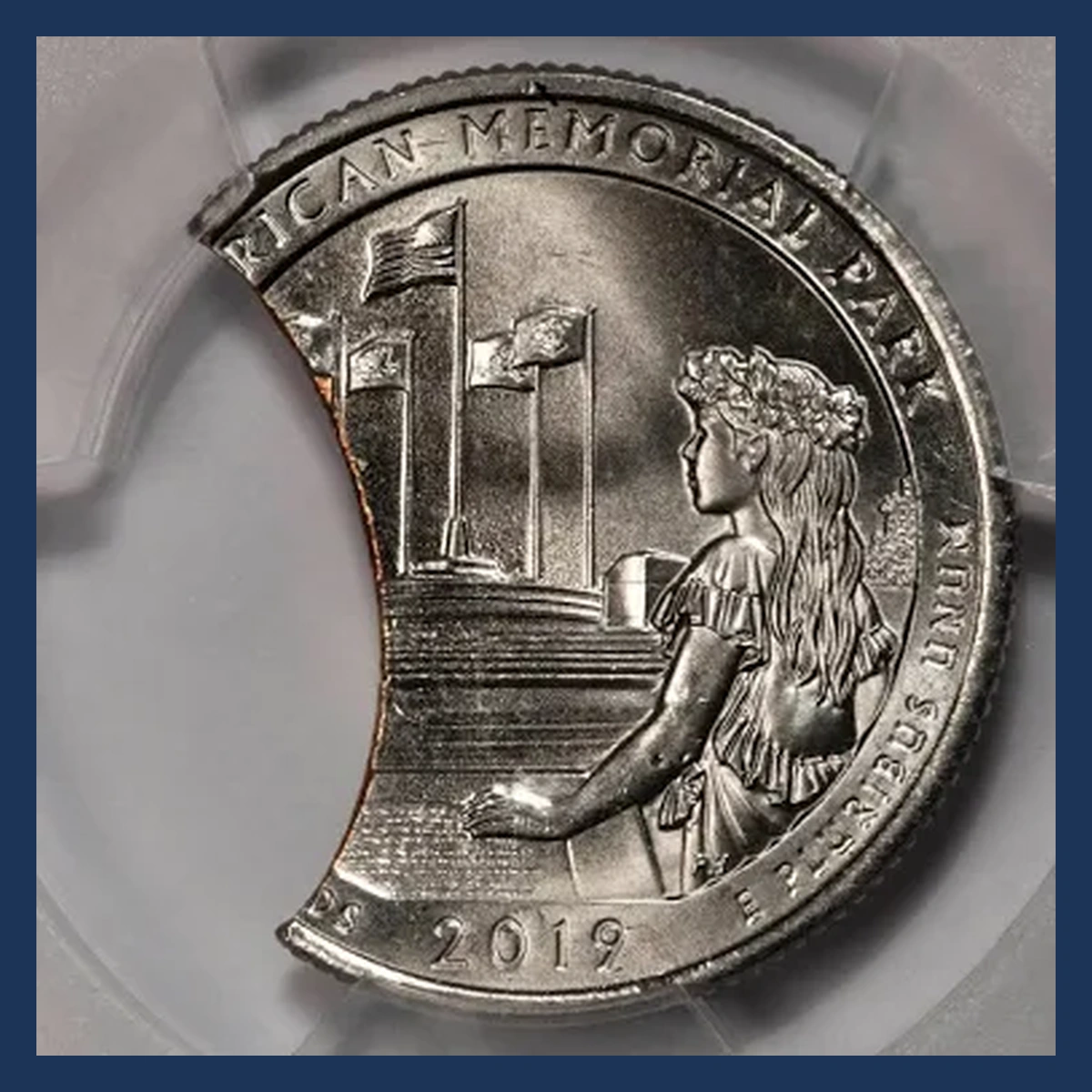 2019 Quarter: American Memorial — Clipped Planchet