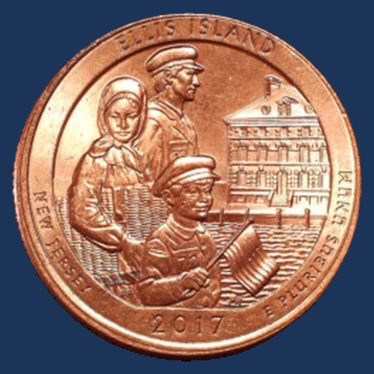 2017 Quarter: Ellis Island — Misaligned Die