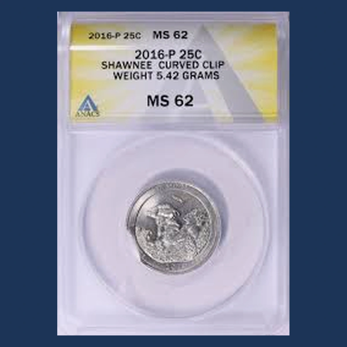 2016 Quarter: Shawnee — Clipped Planchet