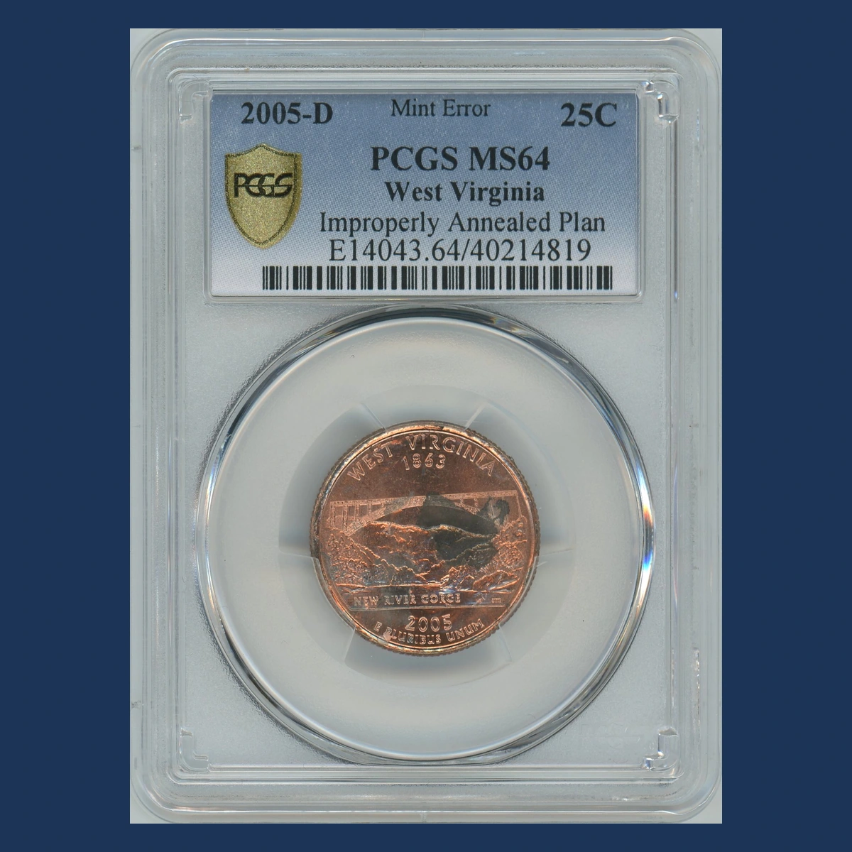 2005 Washington 50 States Quarters: Annealing Error