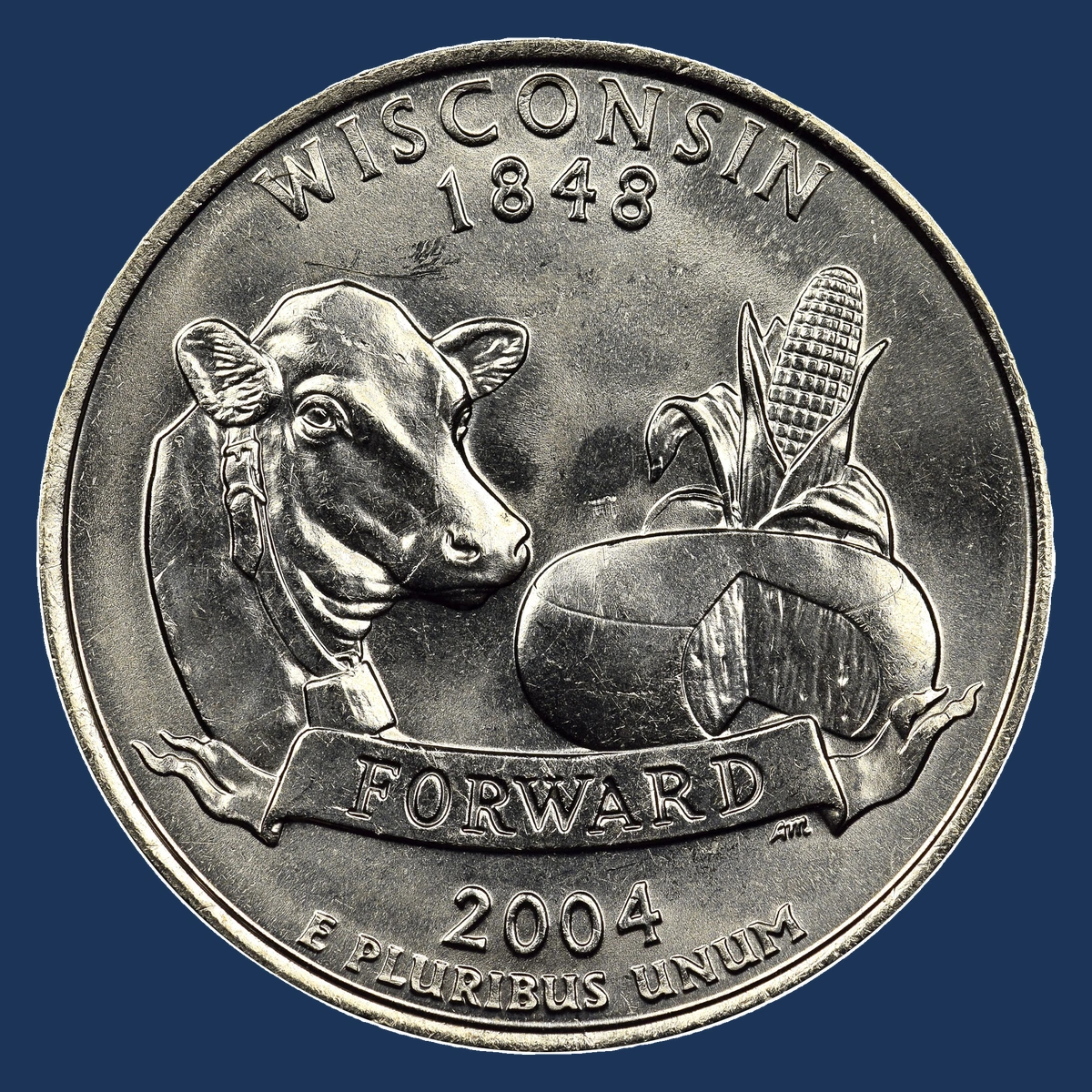 2004 Quarter: Wisconsin Extra Leaf — Low