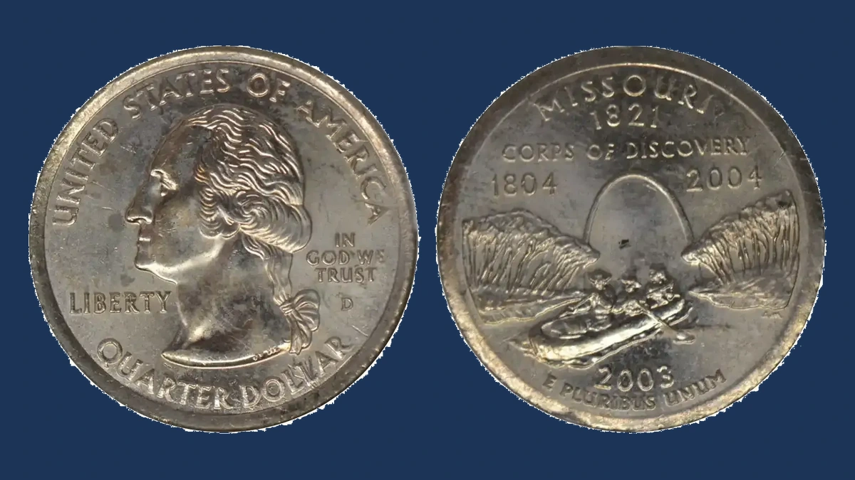 2003 Washington 50 States Quarters: Partial Collar