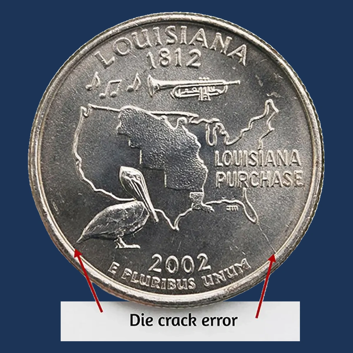 2002 Quarter: Louisiana — Die Crack / Die Chip