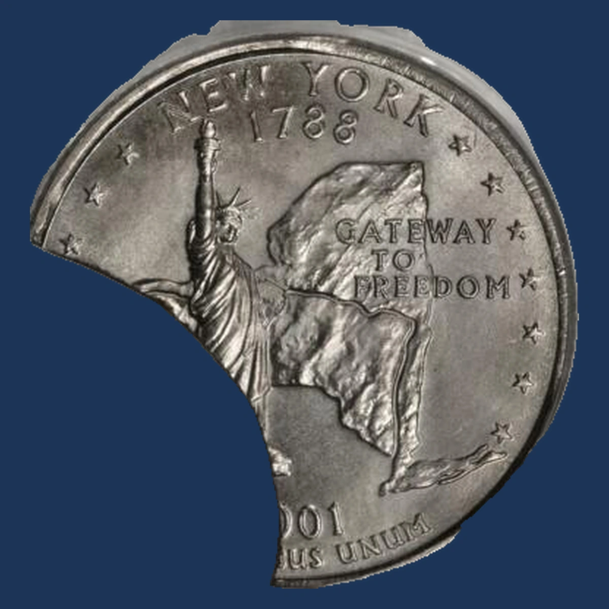 2001 Quarter: New York — Clipped Planchet